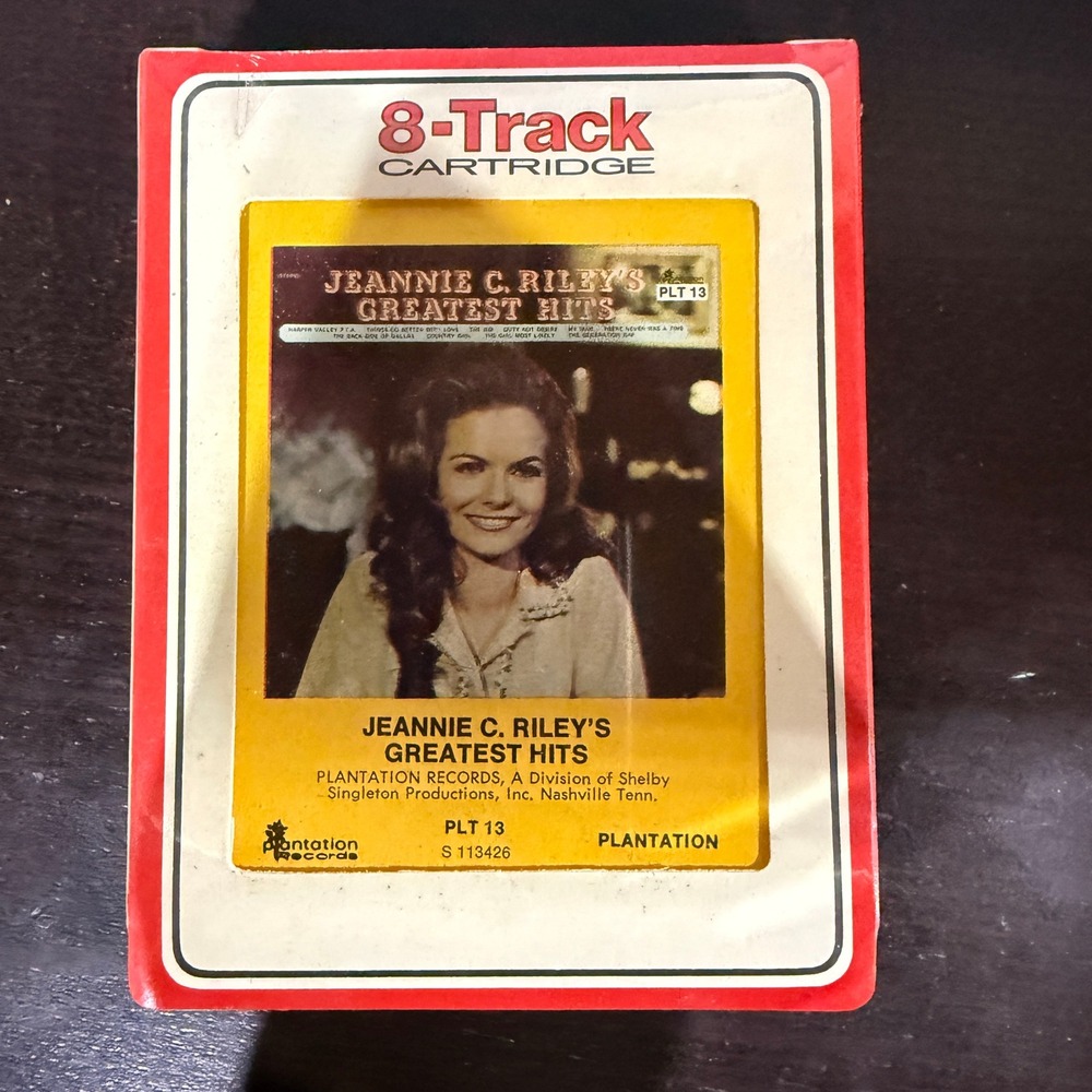Jeannie C Riley Greatest Hits 8 Track Cartridge PLT 13 Plantation Records‎